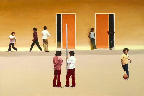 School Ground (2024), oil on canvas, 24" x 36"