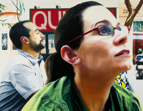 QULTRA (2025), oil on canvas, 28" x 36"